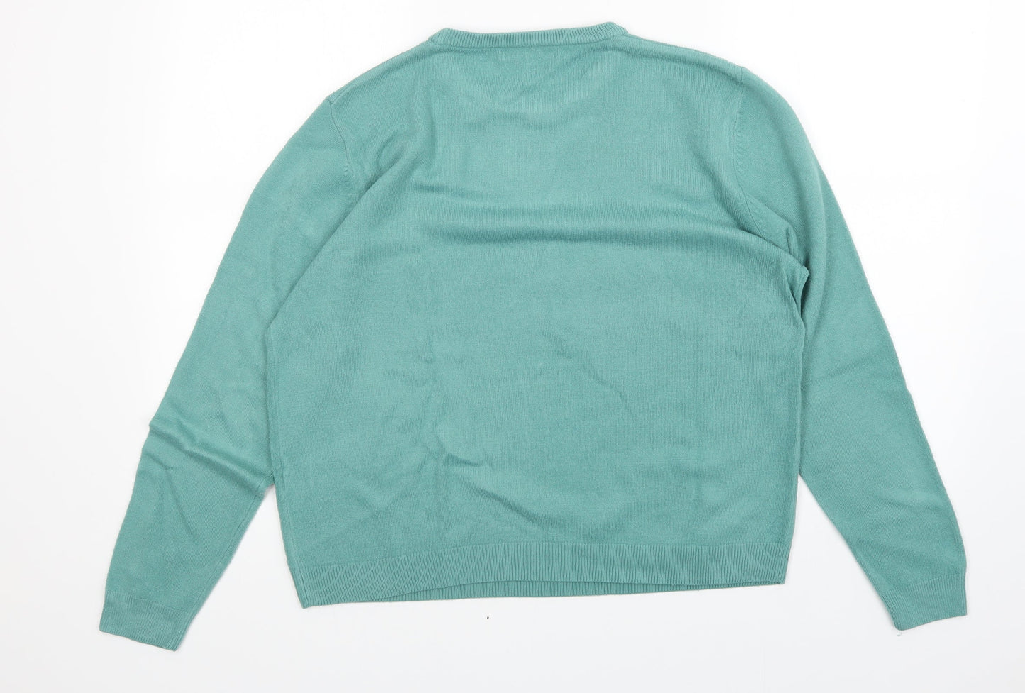 pure & Natural Womens Green   Pullover Jumper Size 14