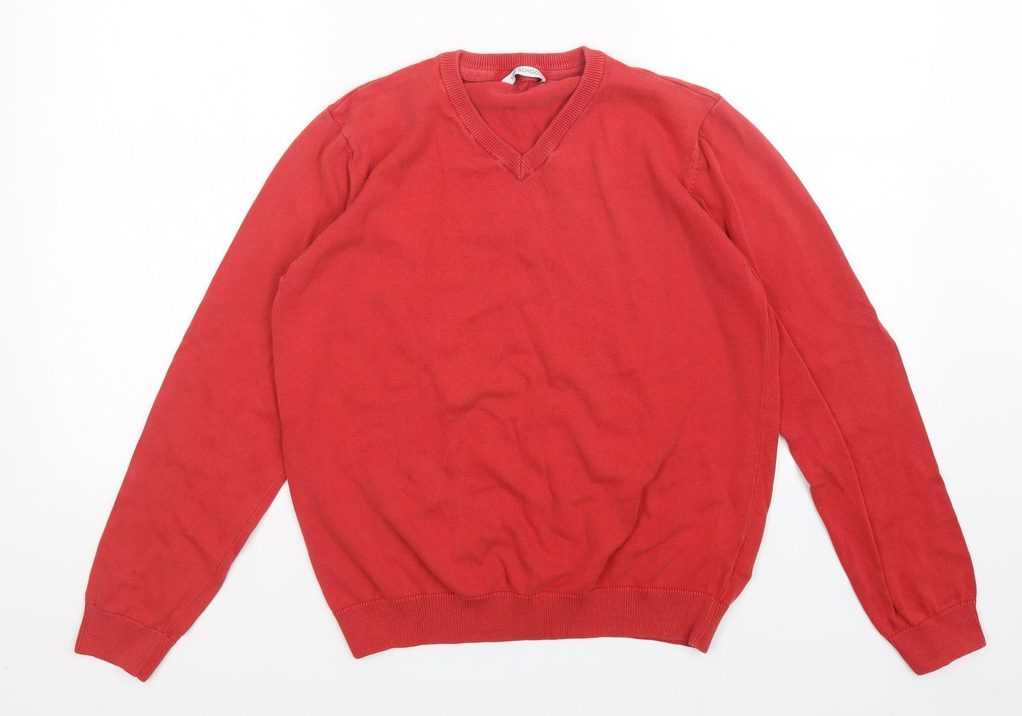 M&S Boys Red   Pullover Jumper Size 15-16 Years