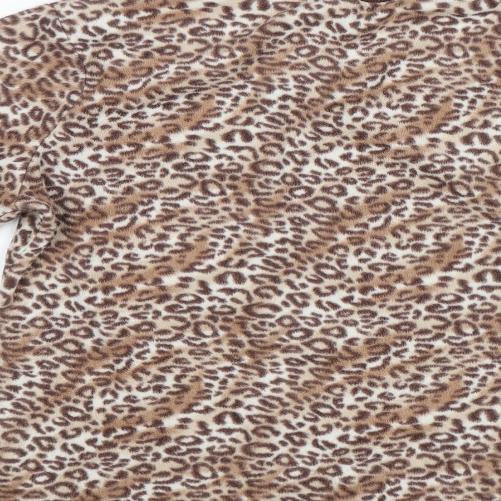 Preworn Womens Brown Animal Print  Top Pyjama Top Size S