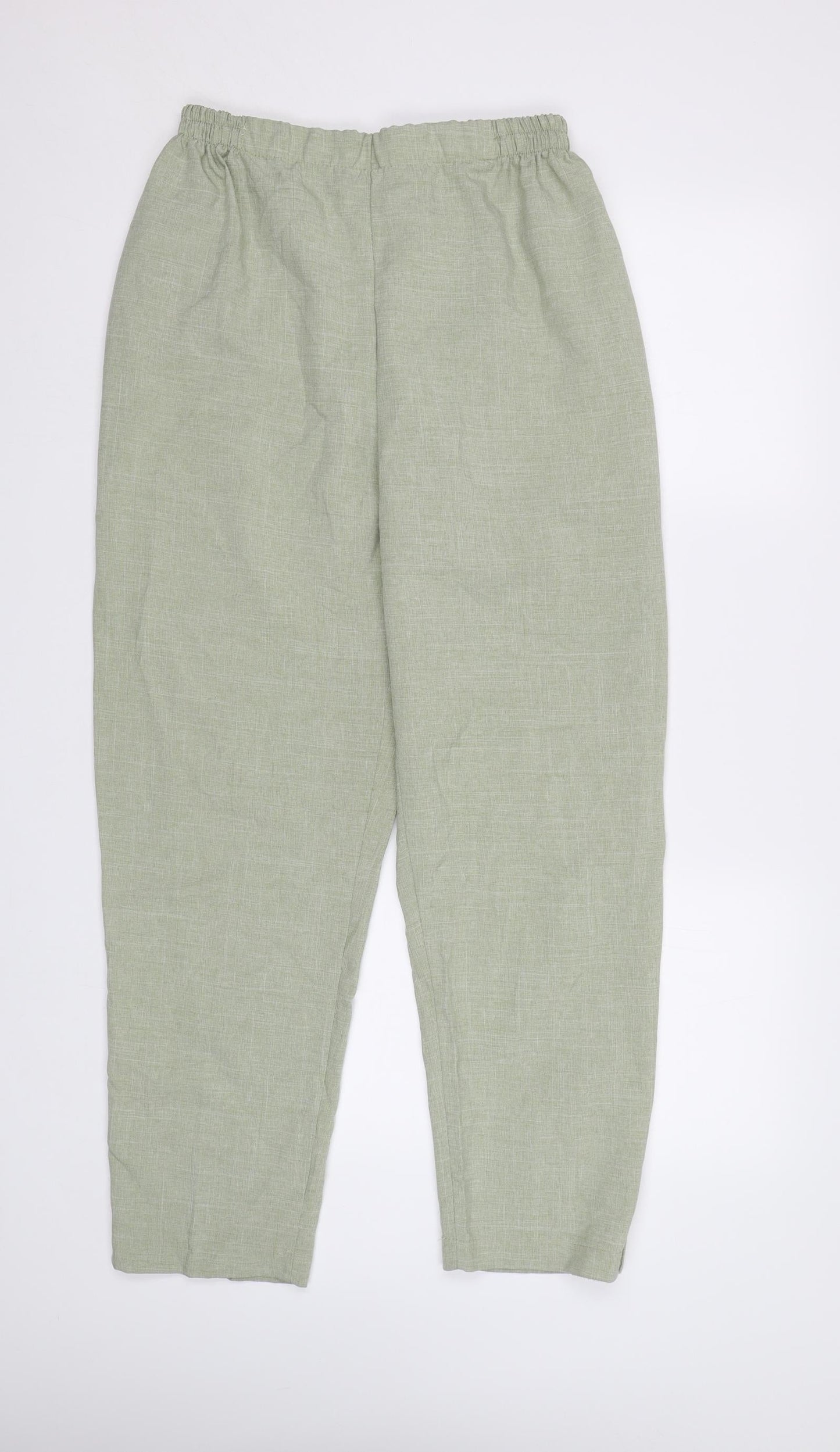 Preworn Womens Green   Trousers  Size 12 L27 in - Elastic Waist Band