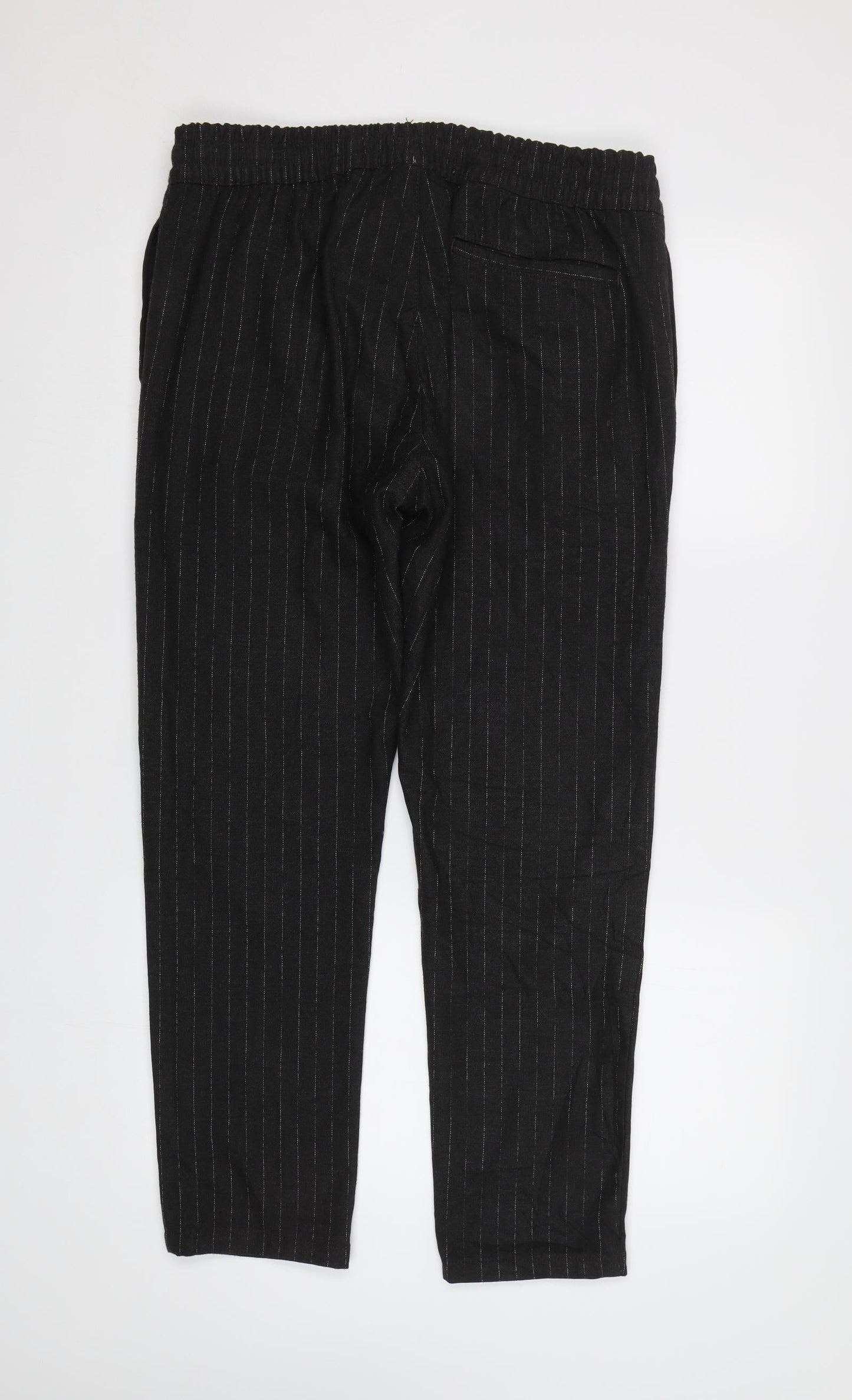 Topman Mens Grey Striped  Trousers  Size 32 L32 in