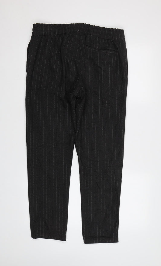 Topman Mens Grey Striped  Trousers  Size 32 L32 in