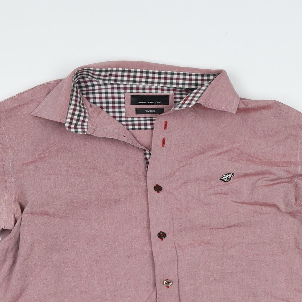 Remus Uomo Mens Pink    Button-Up Size 15.5
