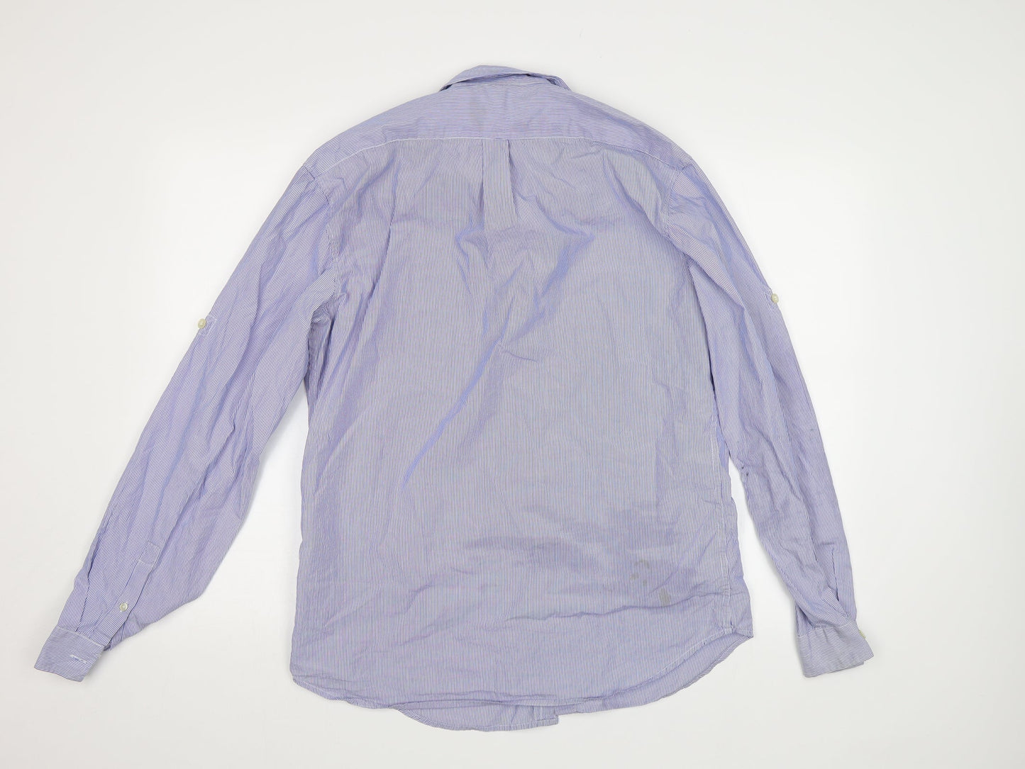 Gap Mens Blue Striped   Button-Up Size M