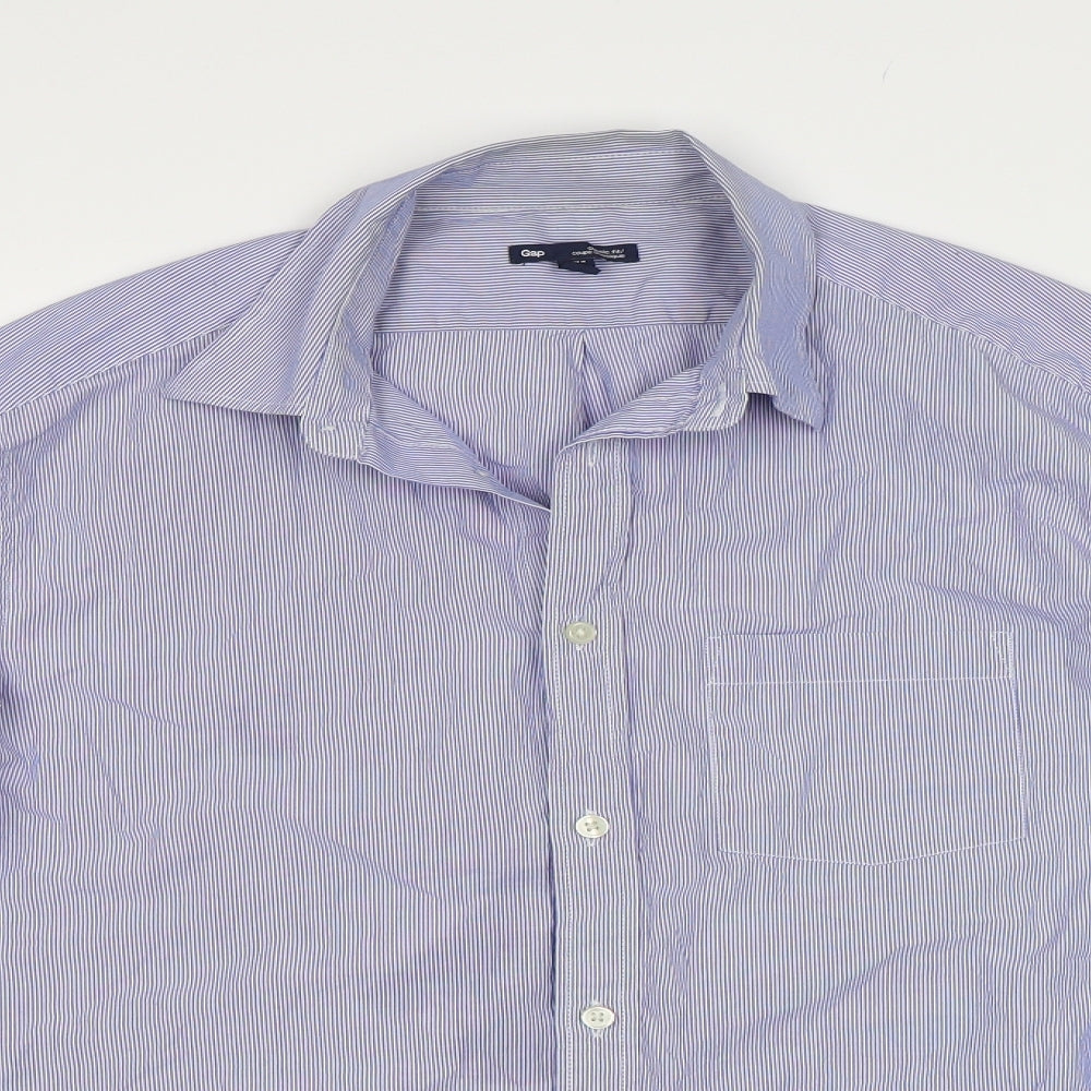 Gap Mens Blue Striped   Button-Up Size M