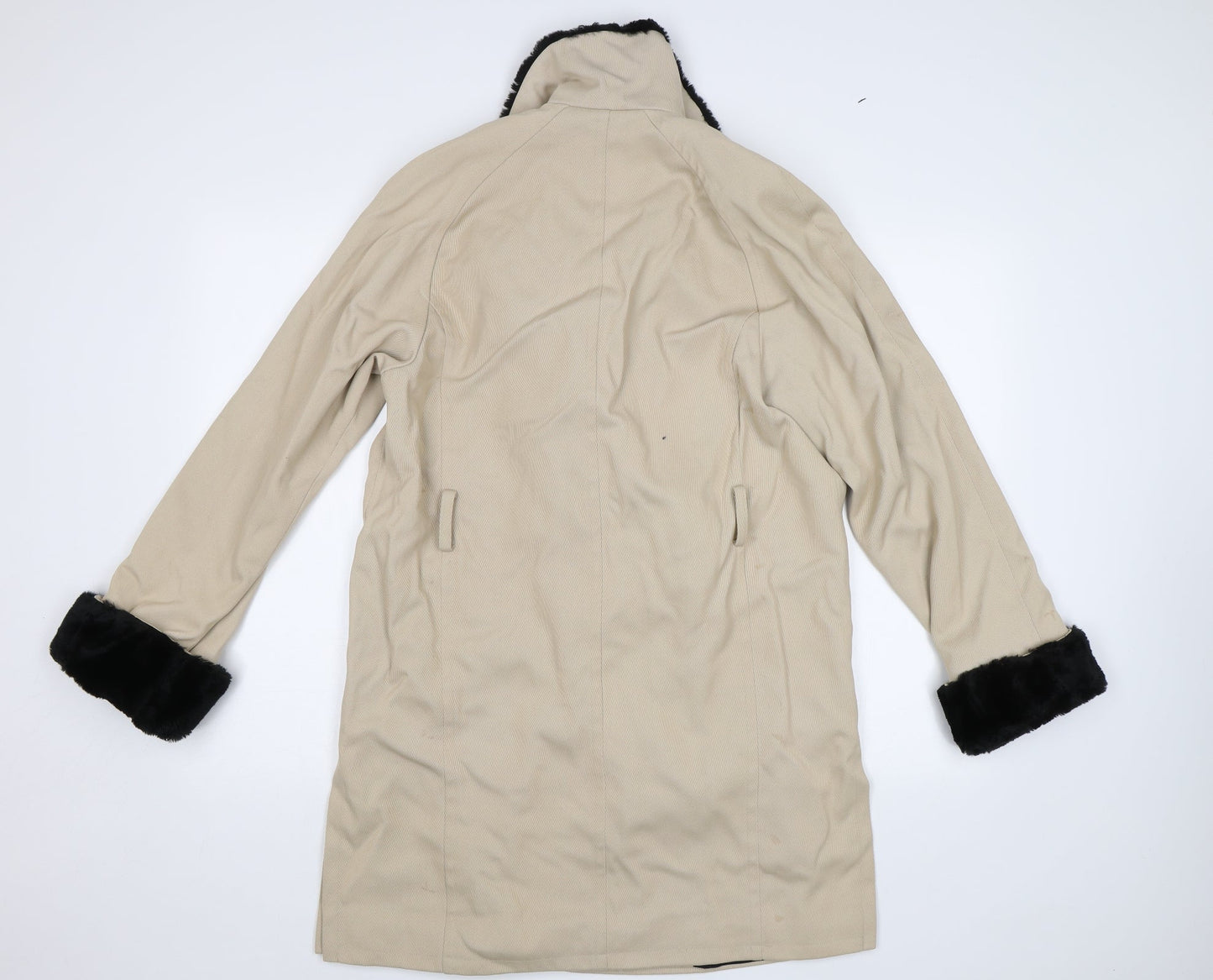Wallis Womens Beige   Overcoat Coat Size 8