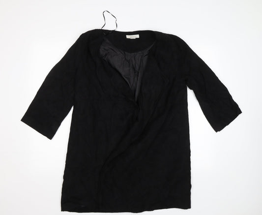 H&M Womens Black   Overcoat Coat Size 8