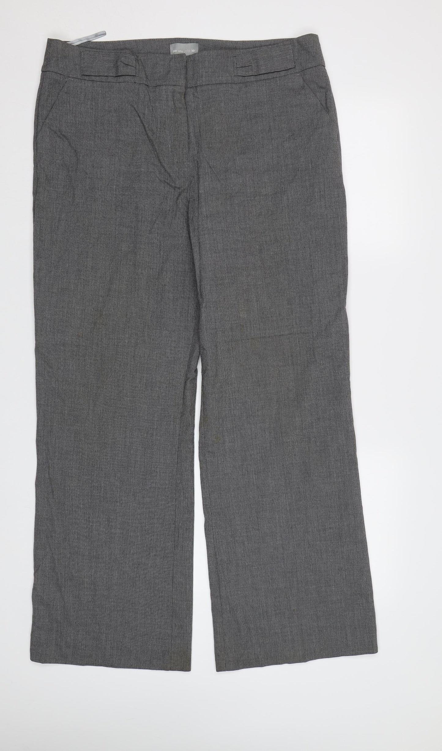 M&S Womens Grey   Dress Pants Trousers Size 16 L31 in