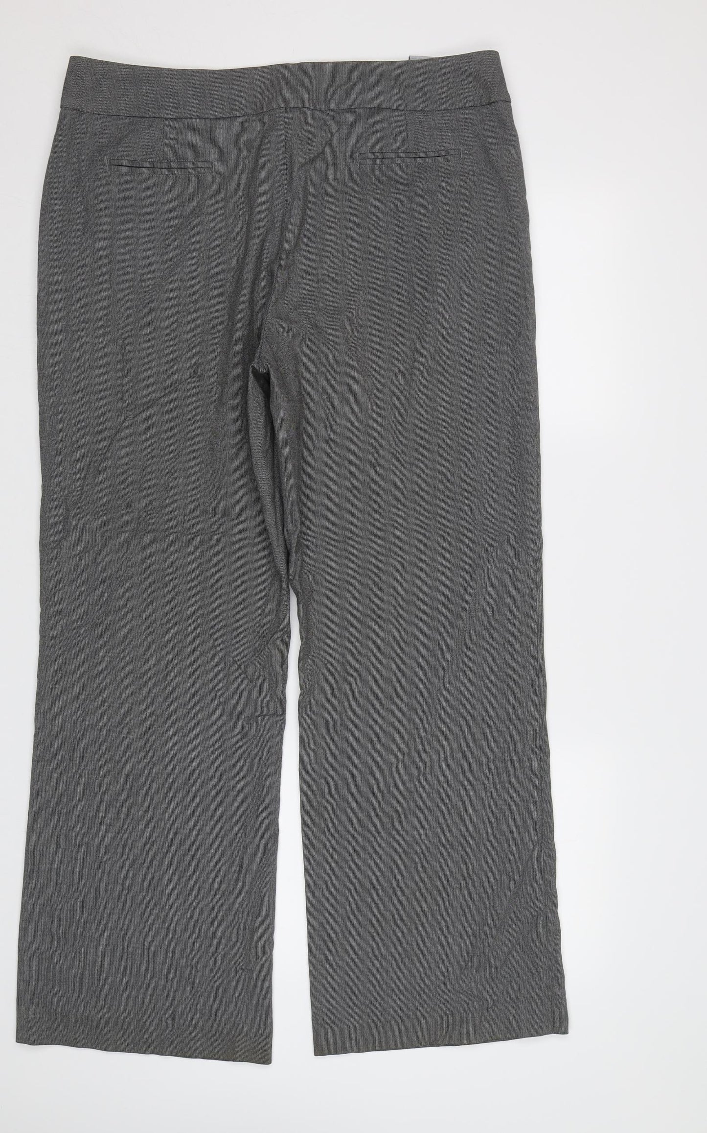 M&S Womens Grey   Dress Pants Trousers Size 16 L31 in