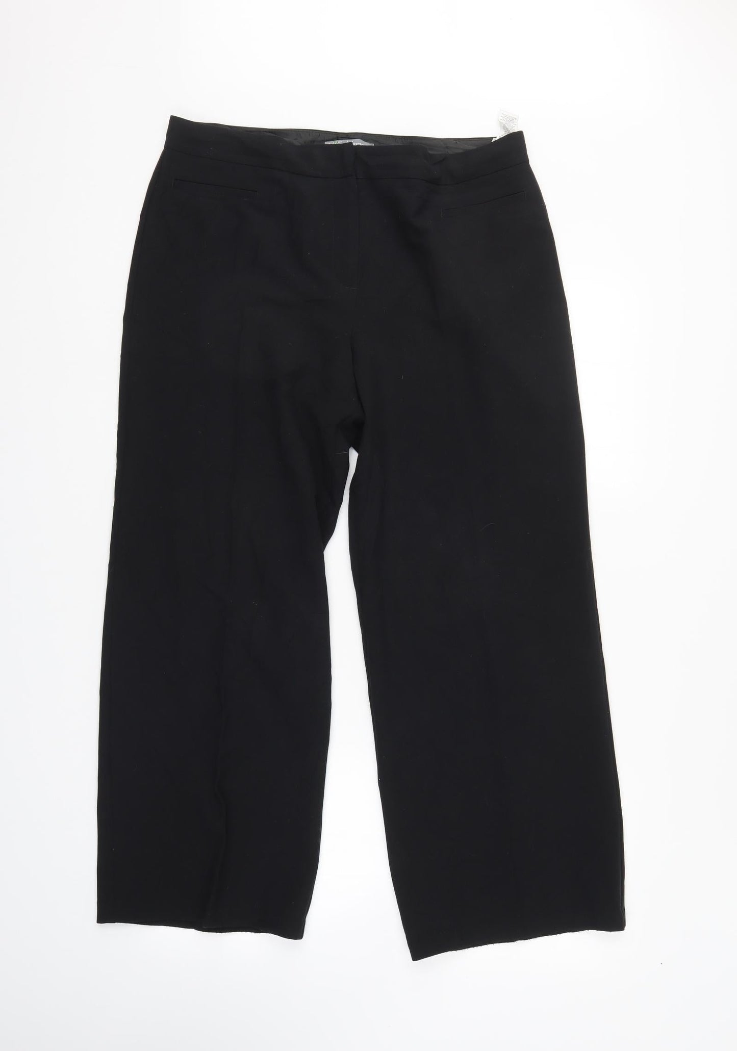 M&S Womens Black   Trousers  Size 14 L27 in