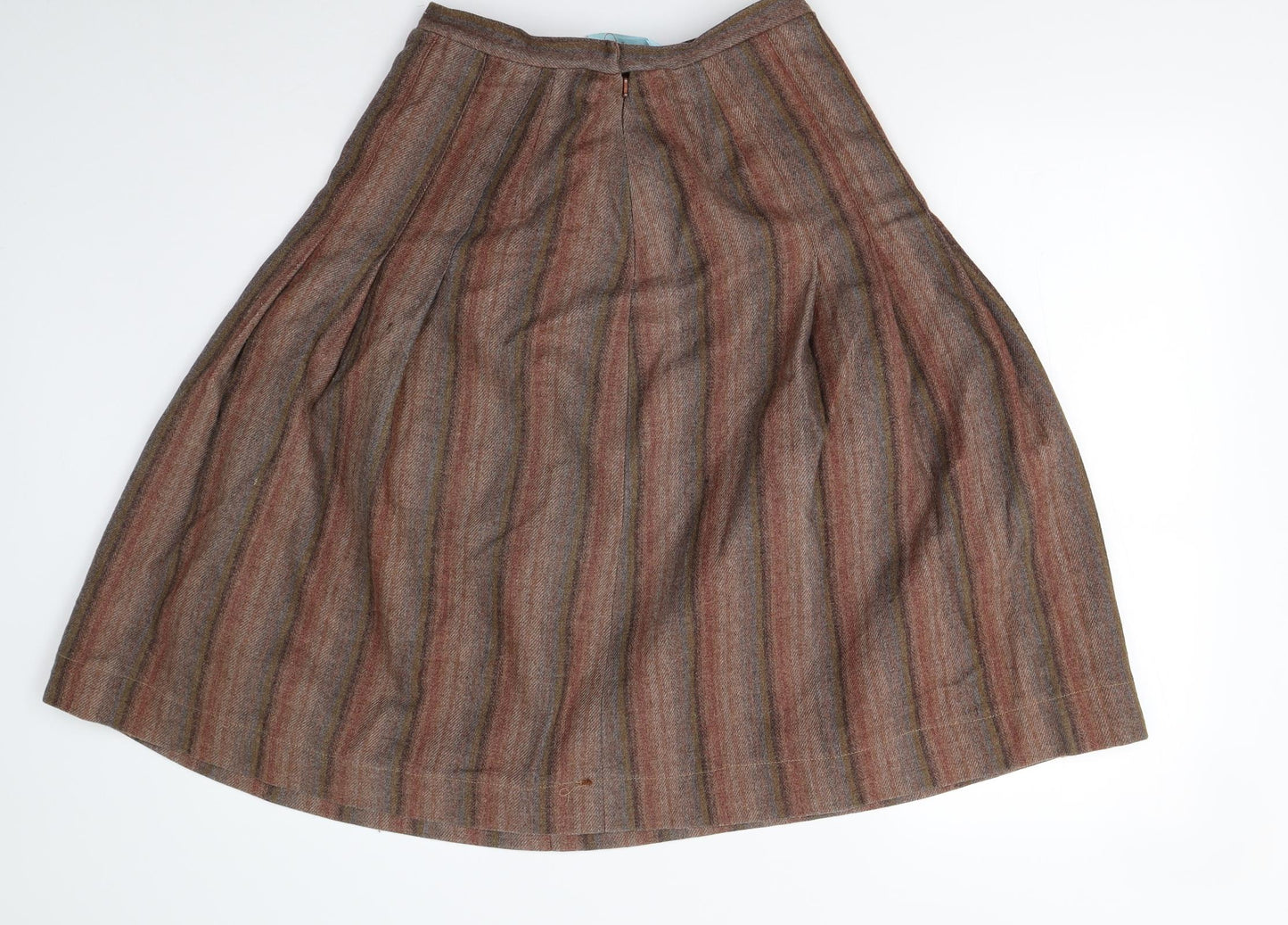 Preworn Womens Multicoloured  Tweed Pleated Skirt Size 14
