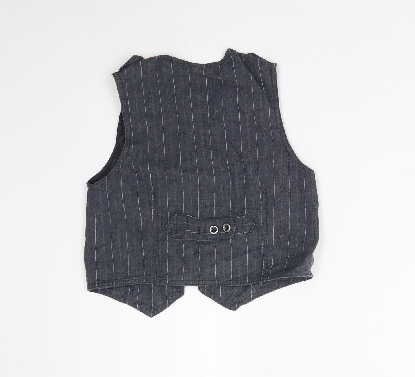 NEXT Boys Blue Striped  Gilet Waistcoat Size 4 Years