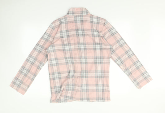 Marks and Spencer Womens Pink Check   Pyjama Top Size 12