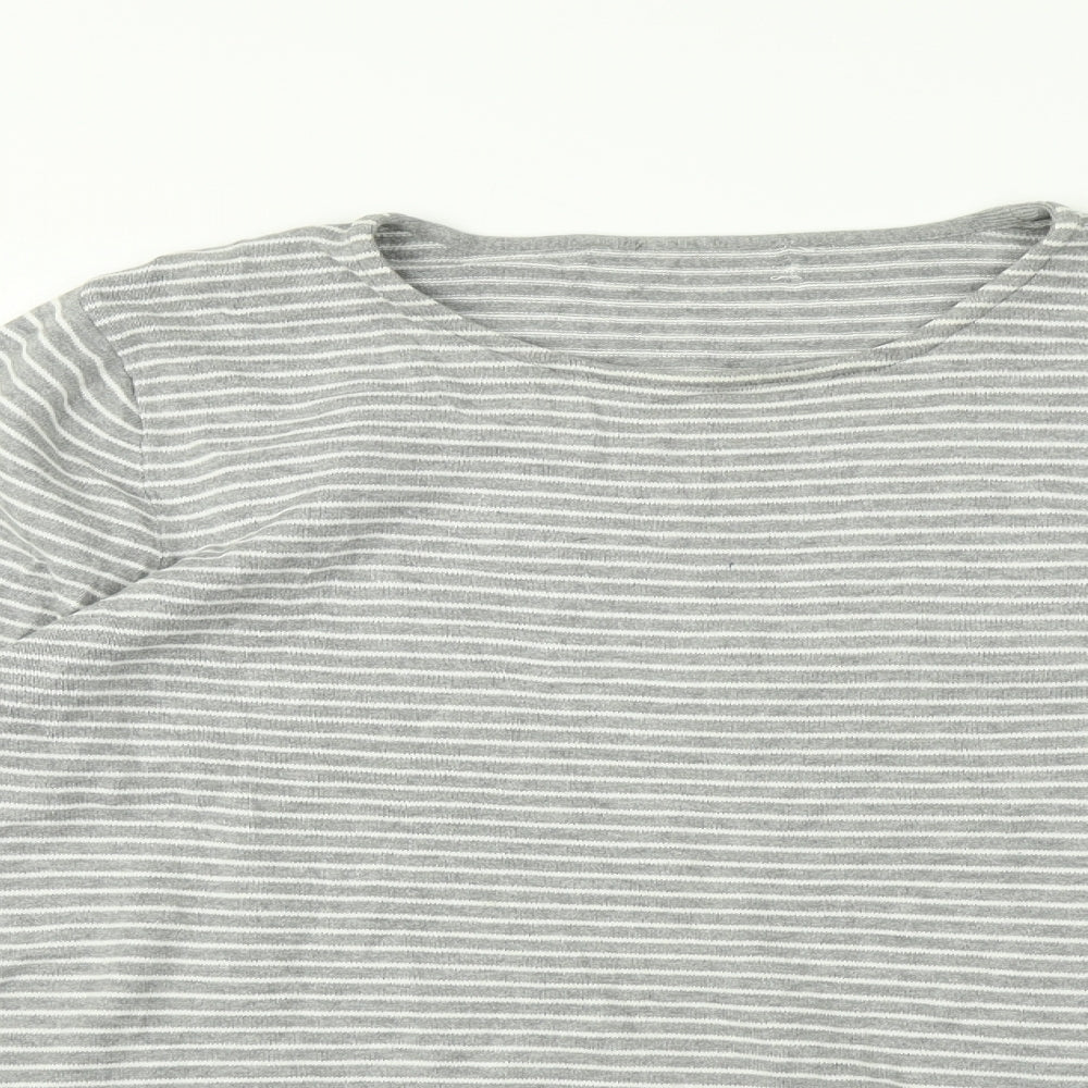 Marks and Spencer Womens Grey Striped  Pullover Jumper Size S