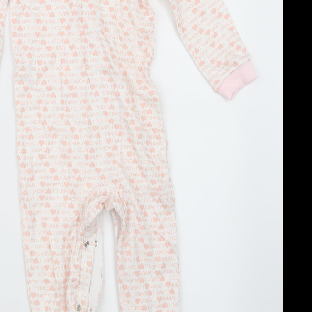 TU Girls Pink Geometric  Babydoll One Piece Size 18-24 Months