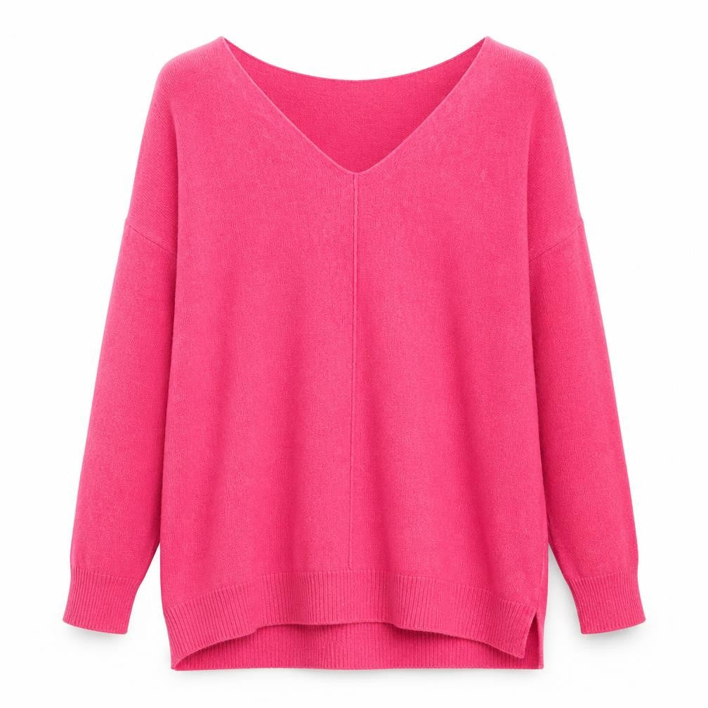 Front view of Atmosphere women’s pink knit jumper, size S