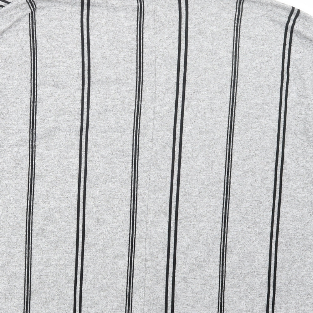 F&F Womens Grey Striped  Pullover Jumper Size 8