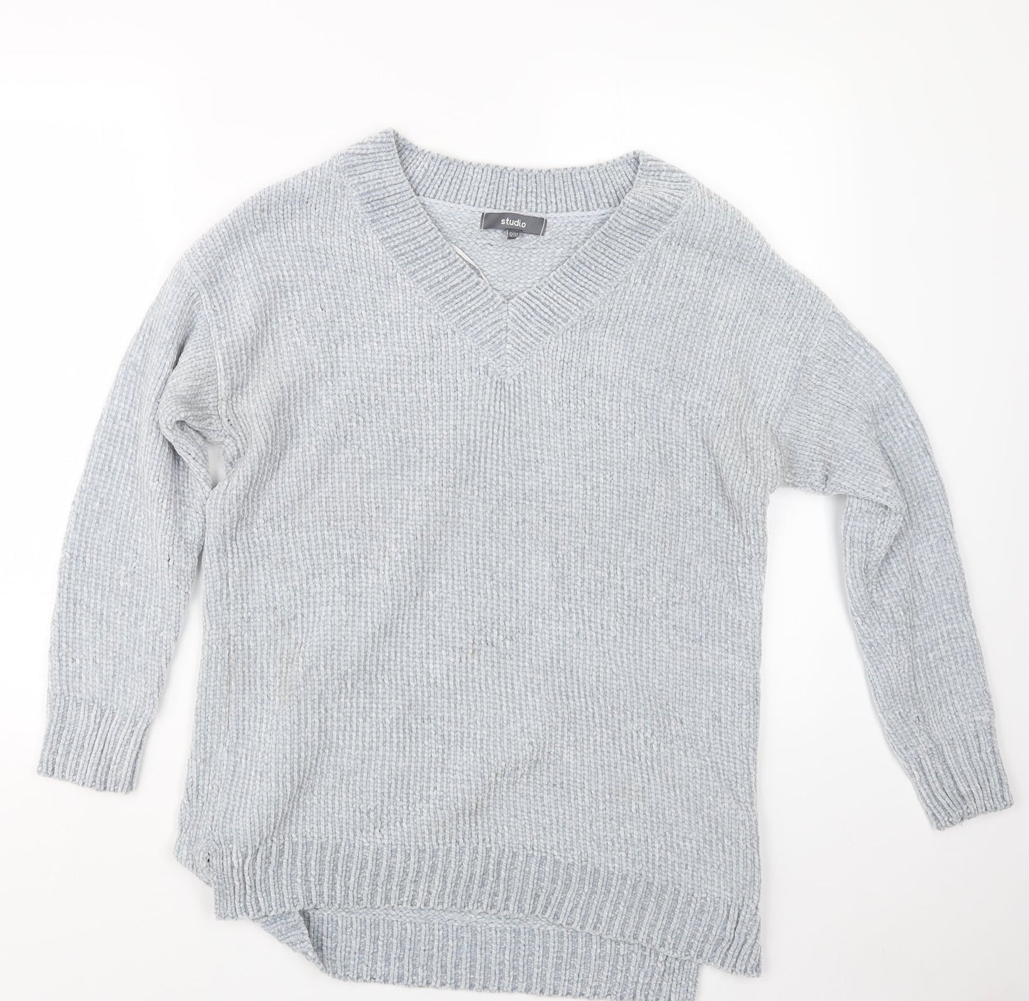 Studio Womens Blue  Knit Pullover Jumper Size 12