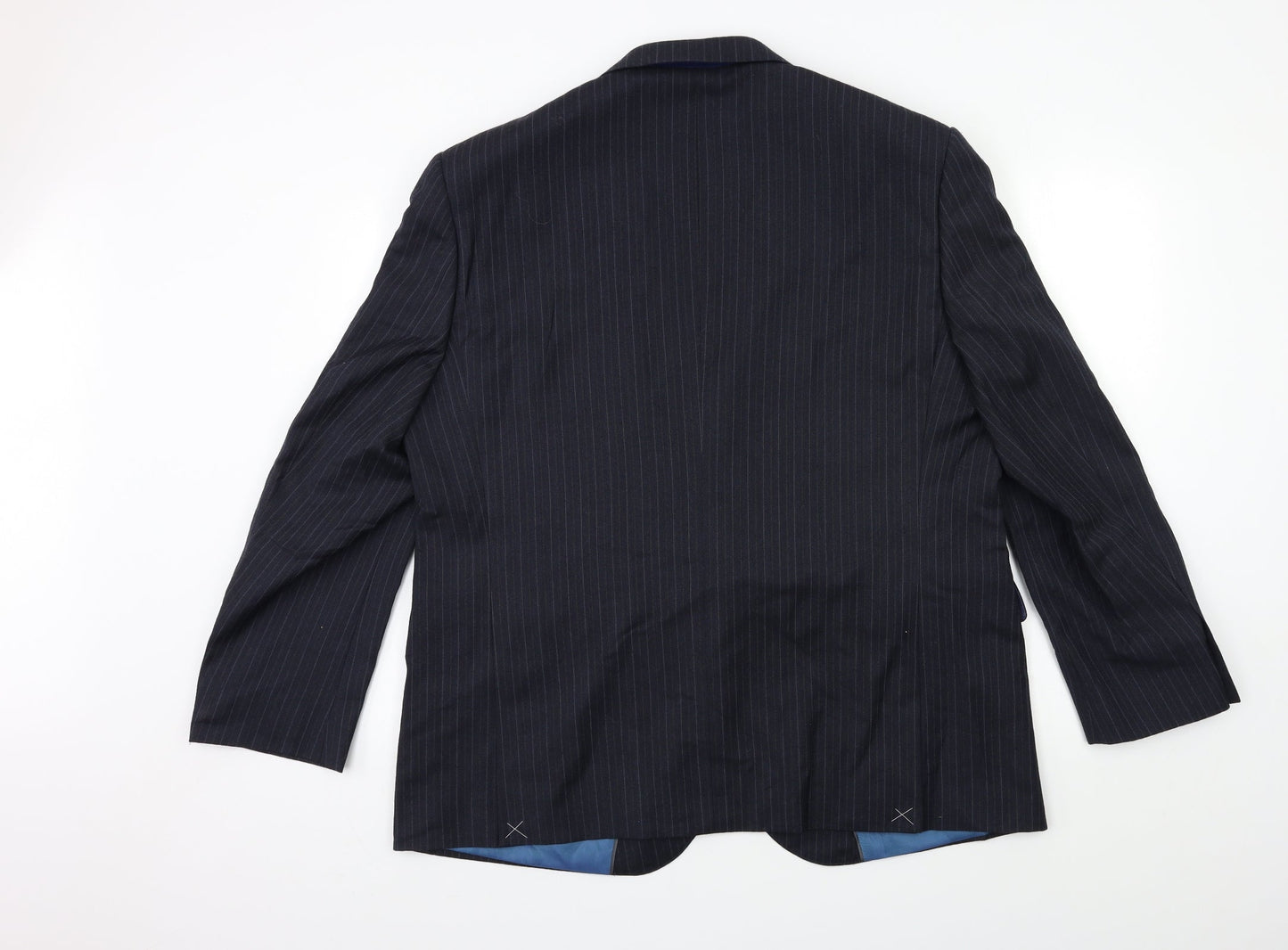 Taylor & Wright Mens Blue Striped  Jacket Suit Jacket Size 46