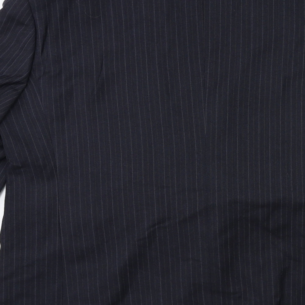 Taylor & Wright Mens Blue Striped  Jacket Suit Jacket Size 46