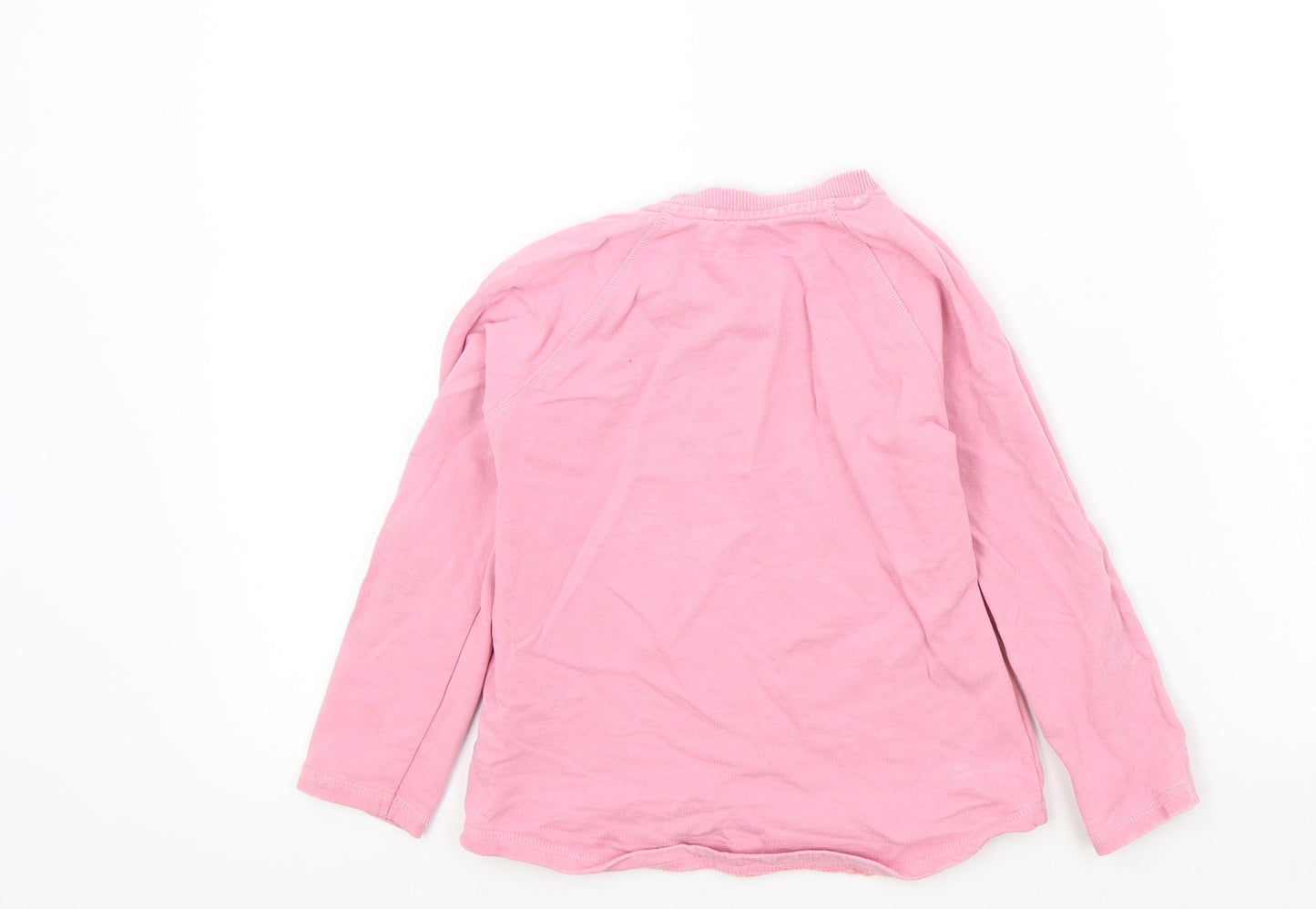 NEXT Girls Pink Colourblock  Pullover Jumper Size 5 Years