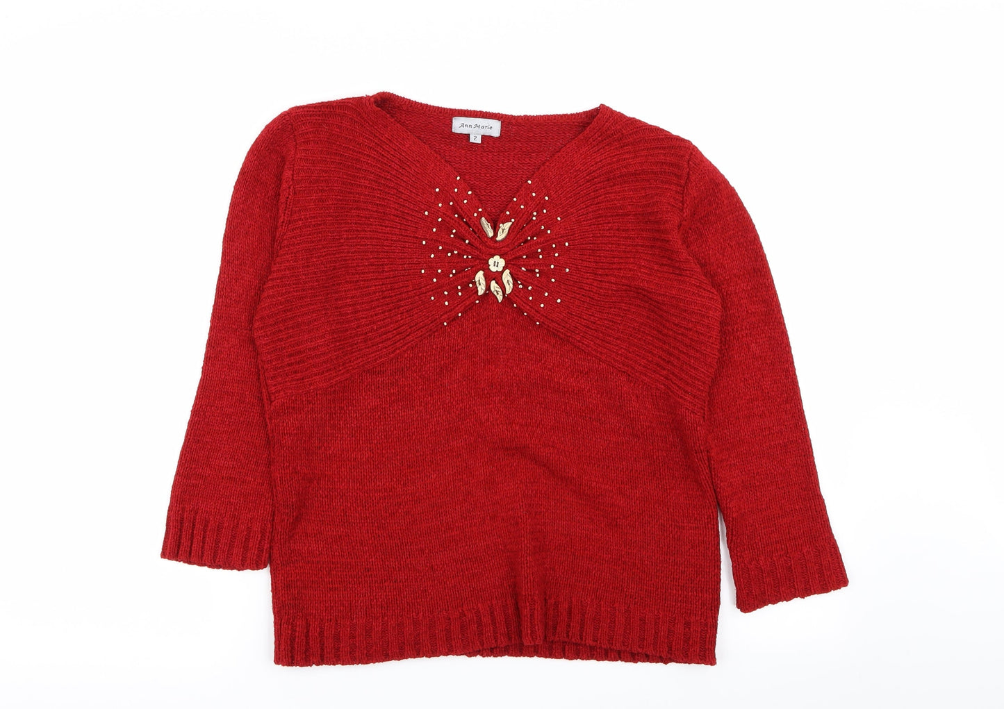 ann marie Womens Red   Pullover Jumper Size M
