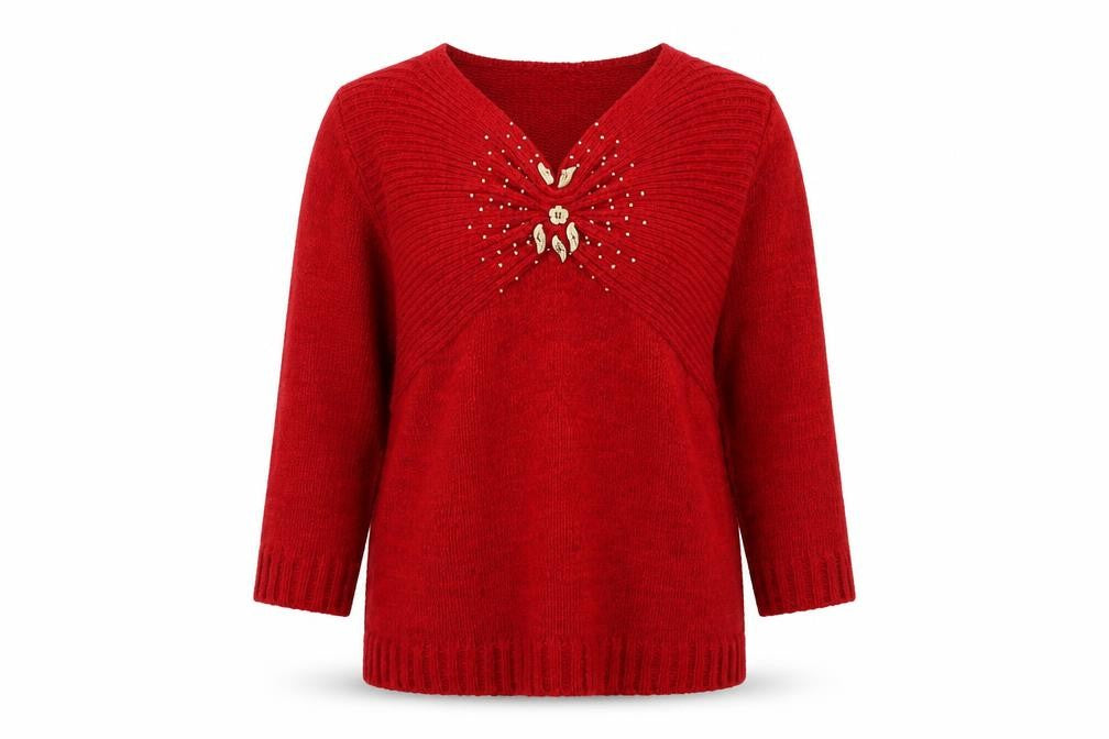 ann marie Womens Red   Pullover Jumper Size M