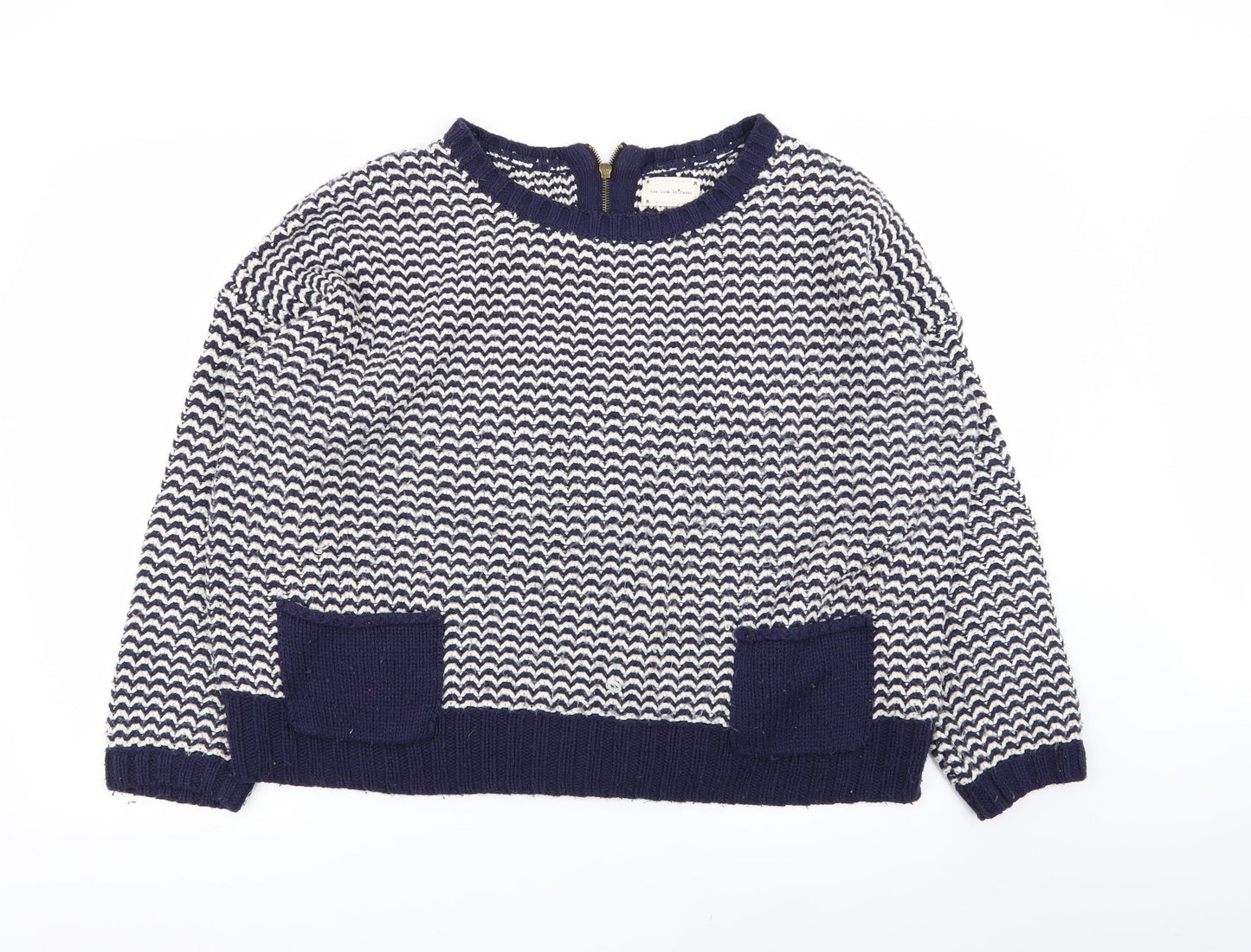 New Look Womens Multicoloured Geometric  Pullover Jumper Size 16
