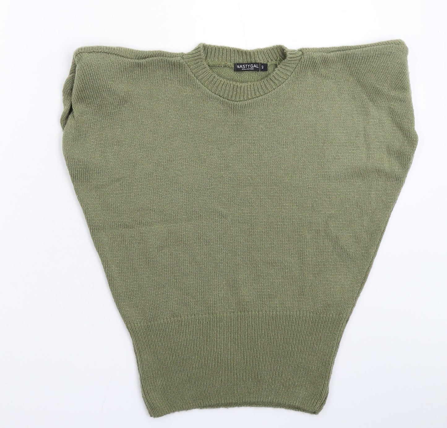 Nasty Gal Womens Green  Knit Vest Jumper Size S