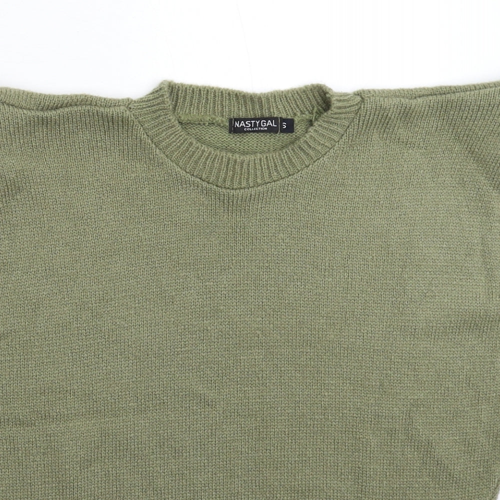 Nasty Gal Womens Green  Knit Vest Jumper Size S