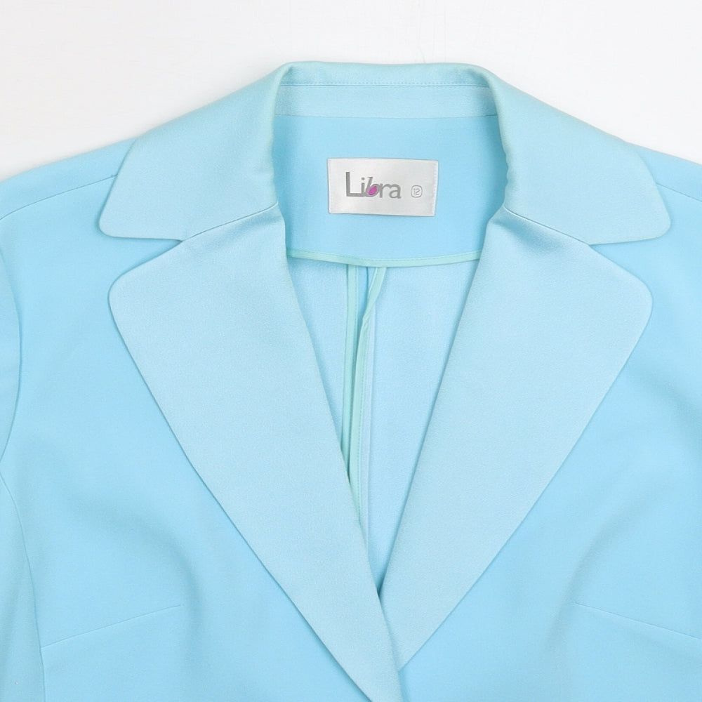 Libra Womens Blue   Jacket Suit Jacket Size 12