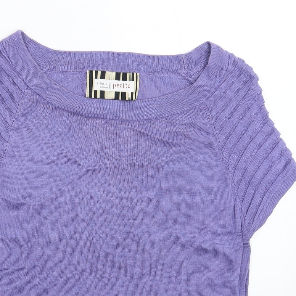 Principles Womens Purple  Knit Pullover Jumper Size M