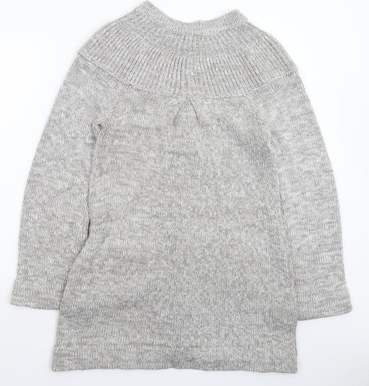 QED Womens Grey  Knit Jacket Coatigan Size M