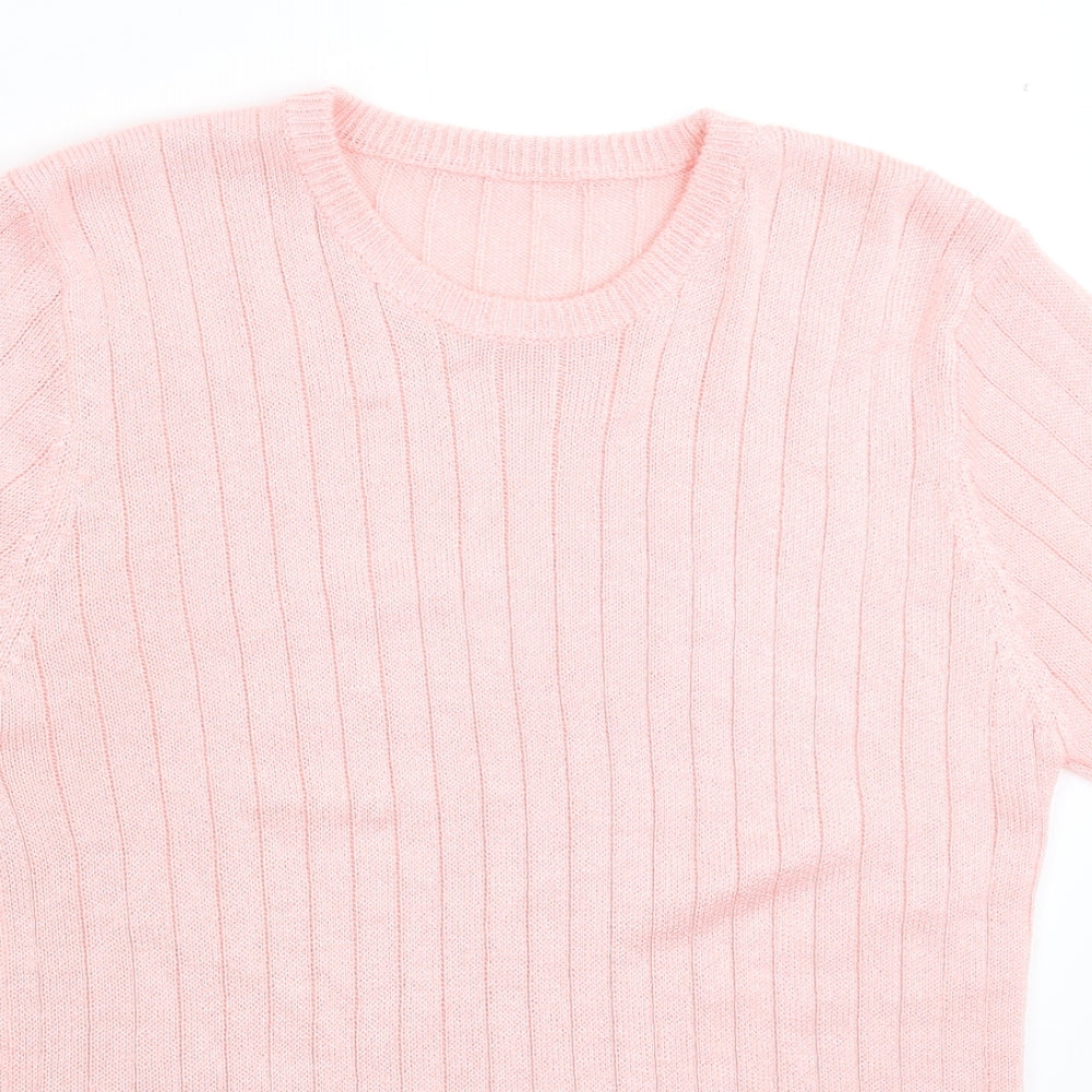 Preworn Womens Pink  Knit Pullover Jumper Size M