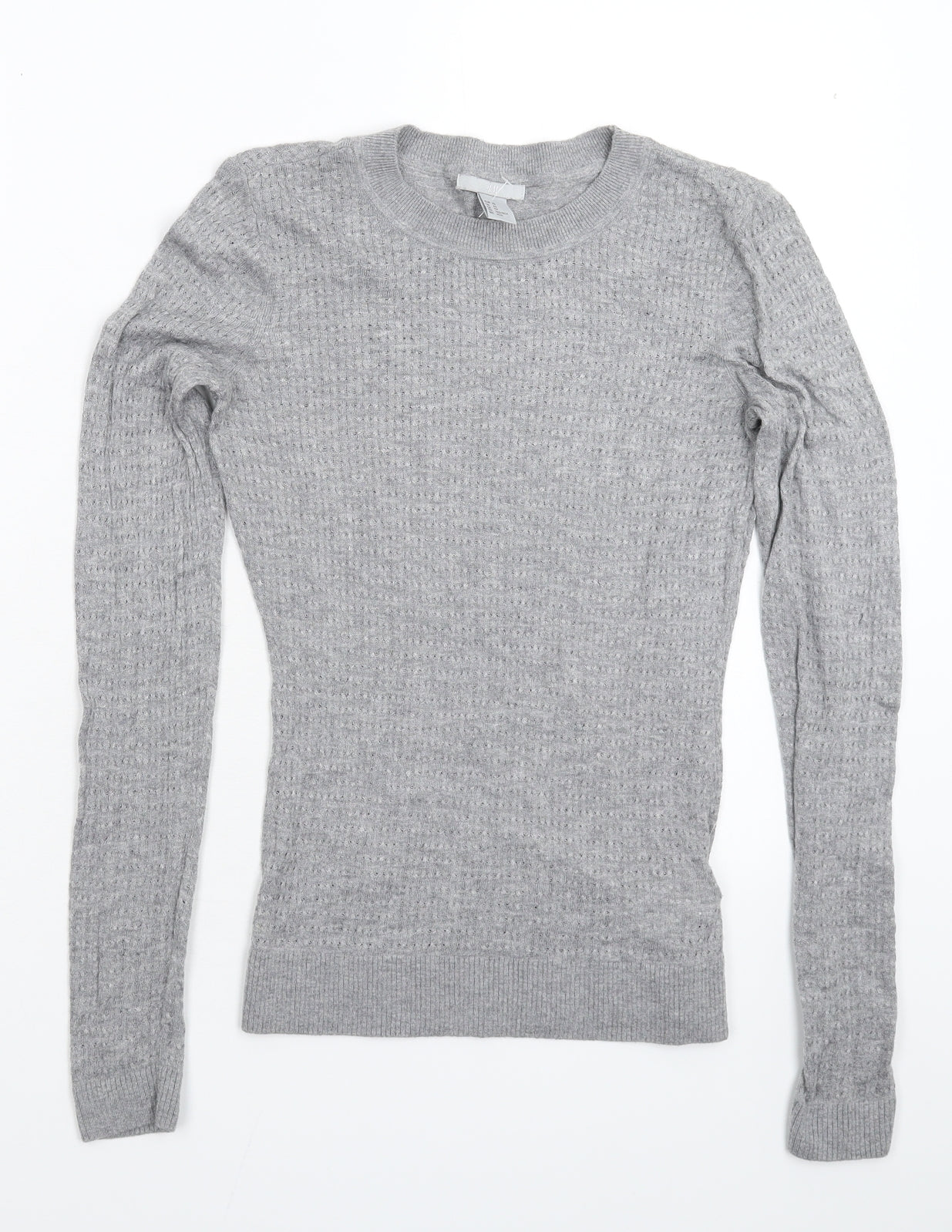 H&M Womens Grey  Knit Pullover Jumper Size XS