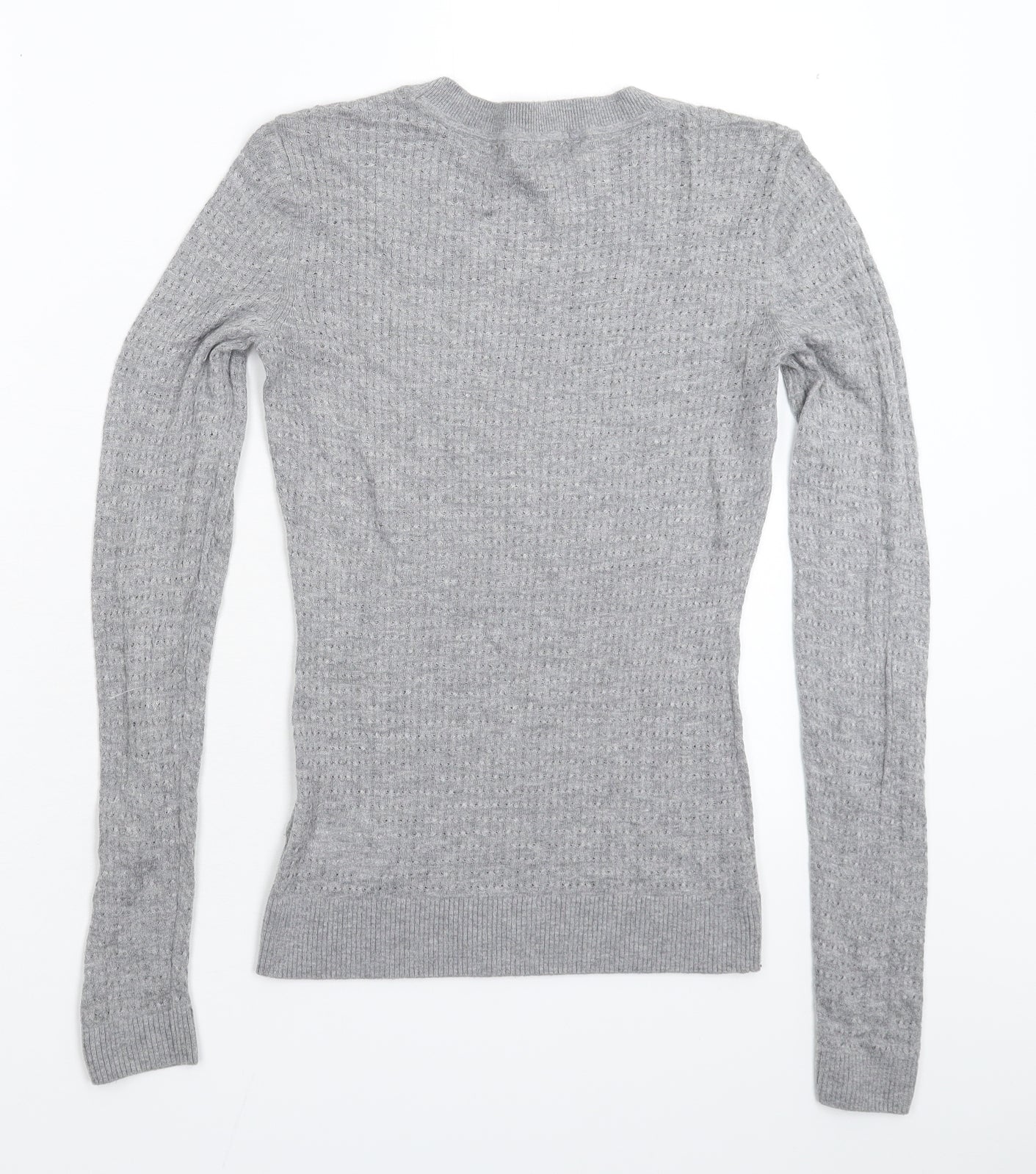 H&M Womens Grey  Knit Pullover Jumper Size XS