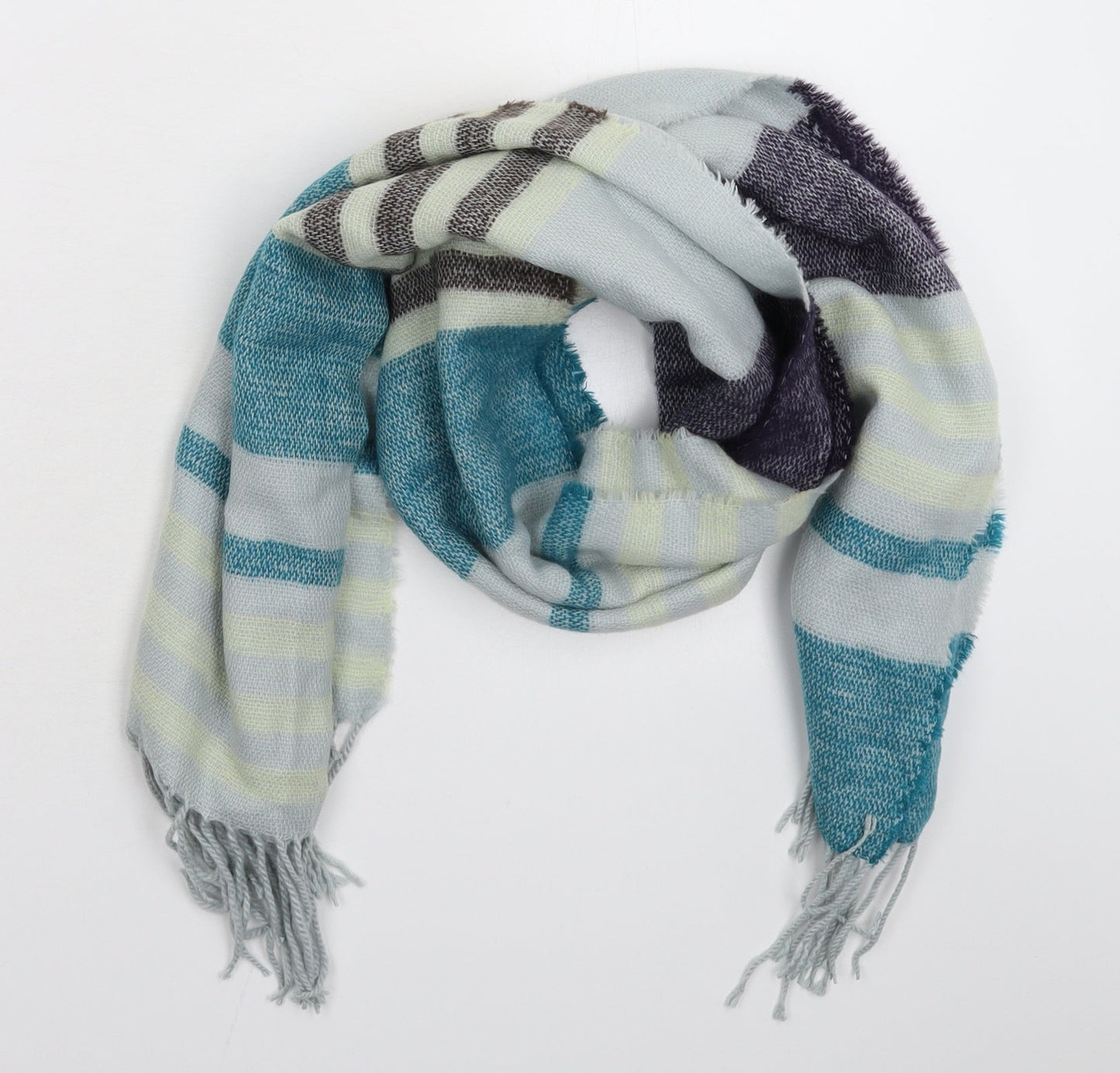 Preworn Womens Multicoloured Striped Knit  Scarf
