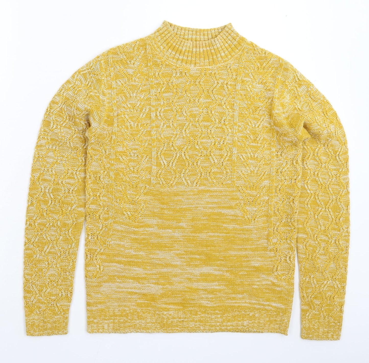 Papaya Womens Yellow  Knit Pullover Jumper Size S