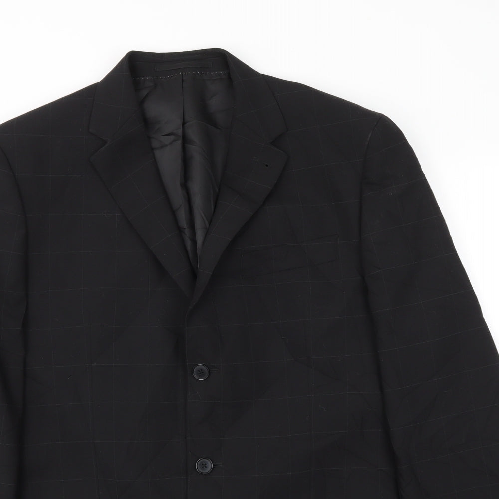 NEXT Mens Black Check  Jacket Blazer Size 42
