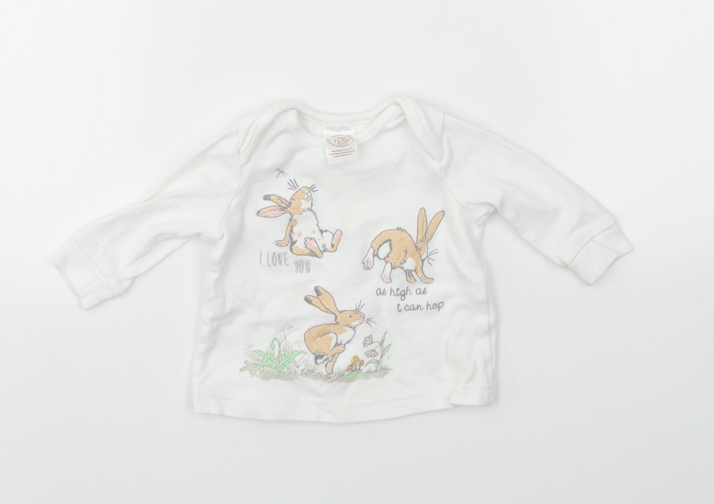 Matalan Girls White   Basic T-Shirt Size 3-6 Months