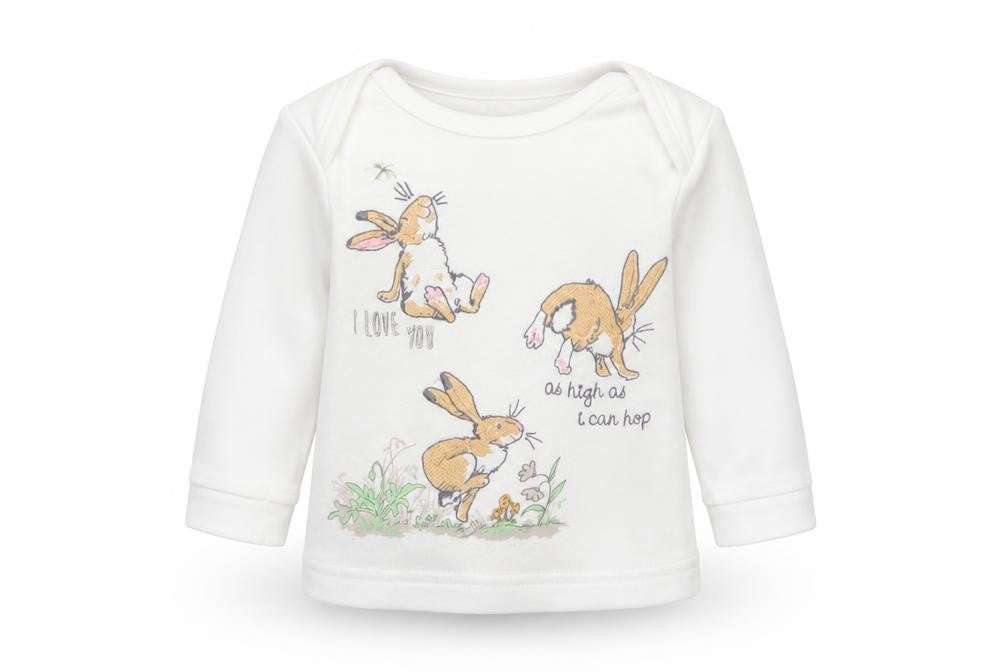 Front view of Matalan girls’ white basic t-shirt, size 3-6, months