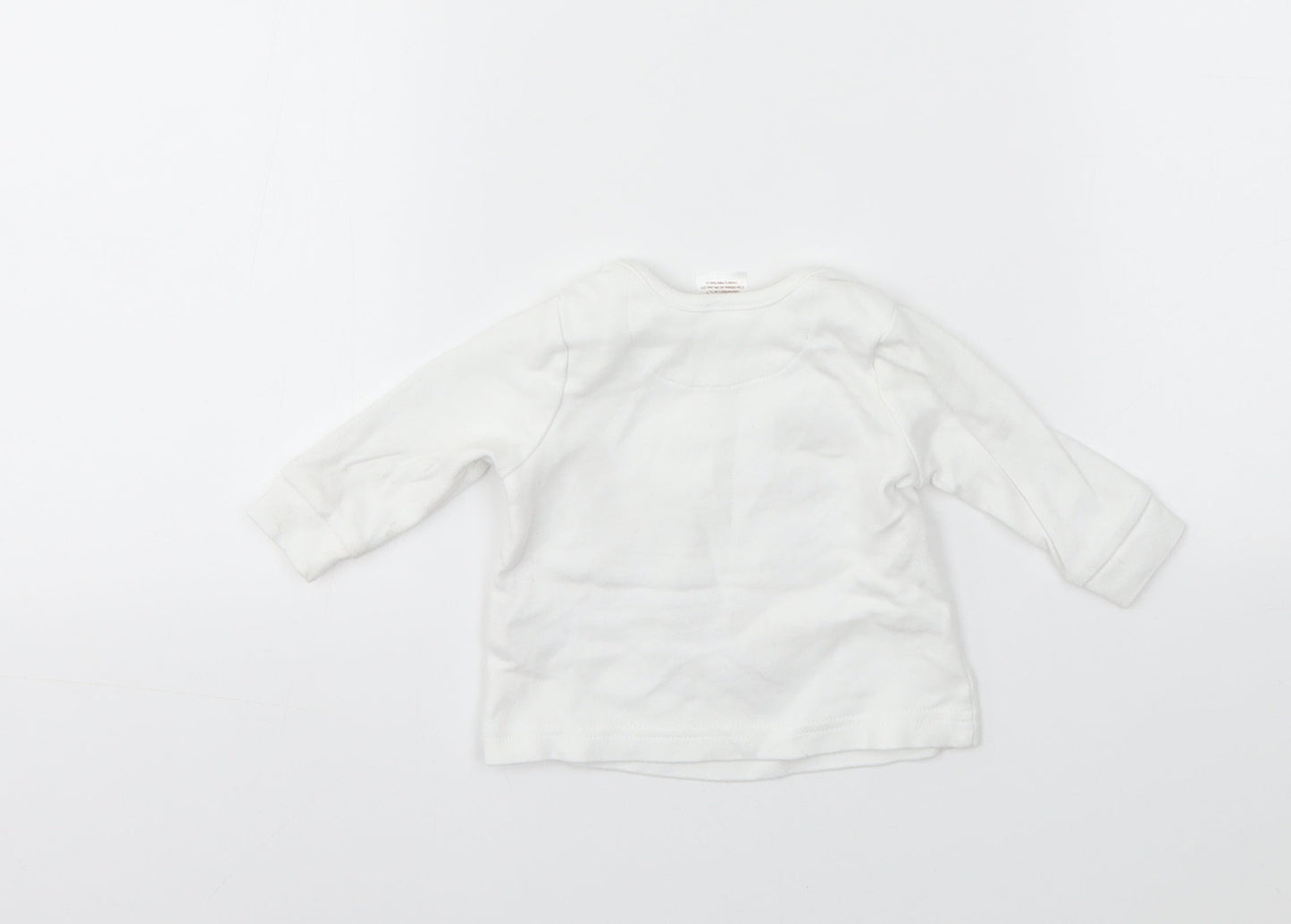 Matalan Girls White   Basic T-Shirt Size 3-6 Months