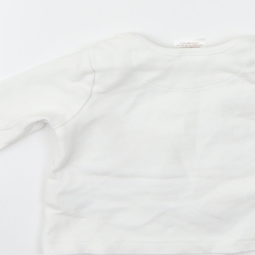 Matalan Girls White   Basic T-Shirt Size 3-6 Months
