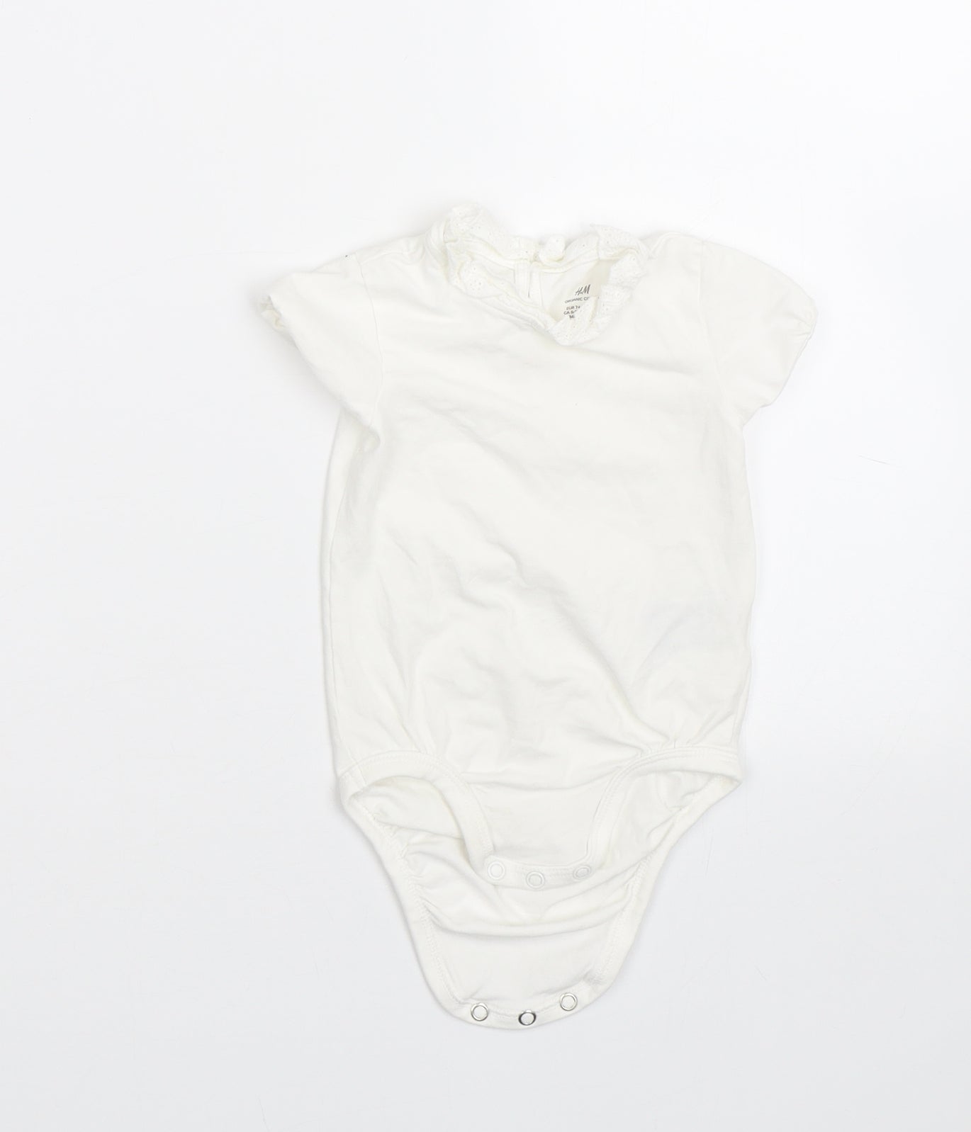H&M Girls White   Babygrow One-Piece Size 6-9 Months