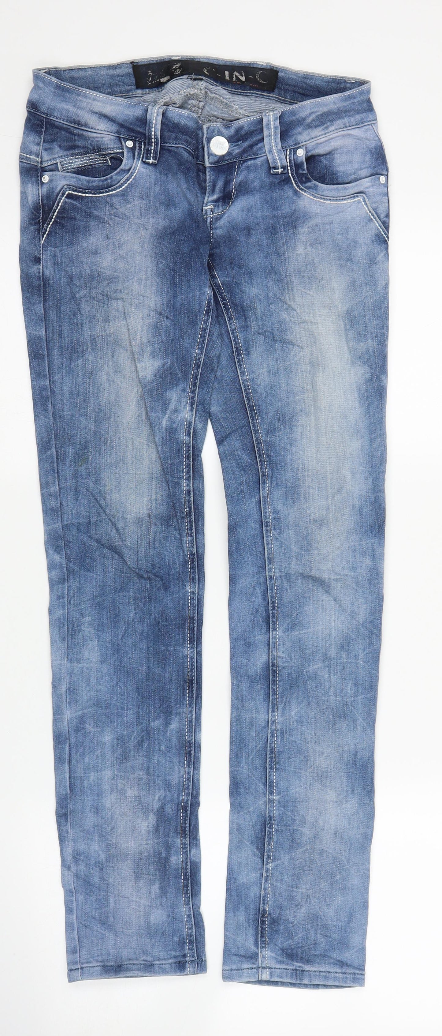 C-in-C Womens Blue  Denim Skinny Jeans Size 28 in L30 in