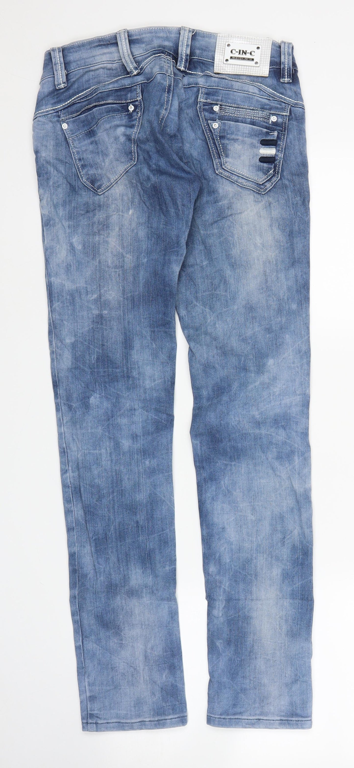 C-in-C Womens Blue  Denim Skinny Jeans Size 28 in L30 in