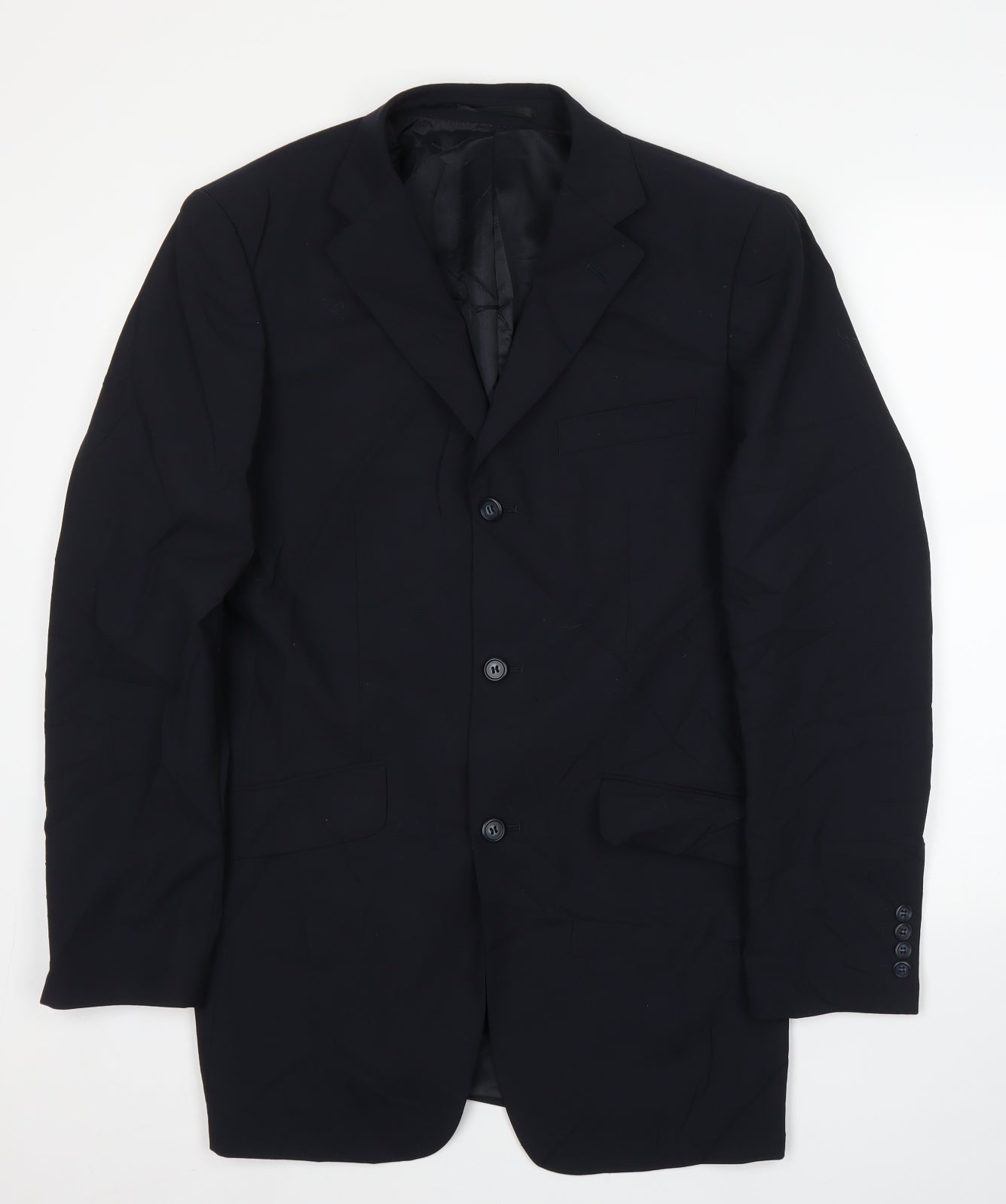 Preworn Mens Blue   Jacket Suit Jacket Size 42