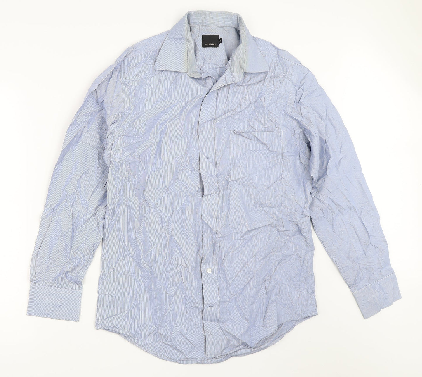 Baulmer Mens Blue    Button-Up Size 15.5
