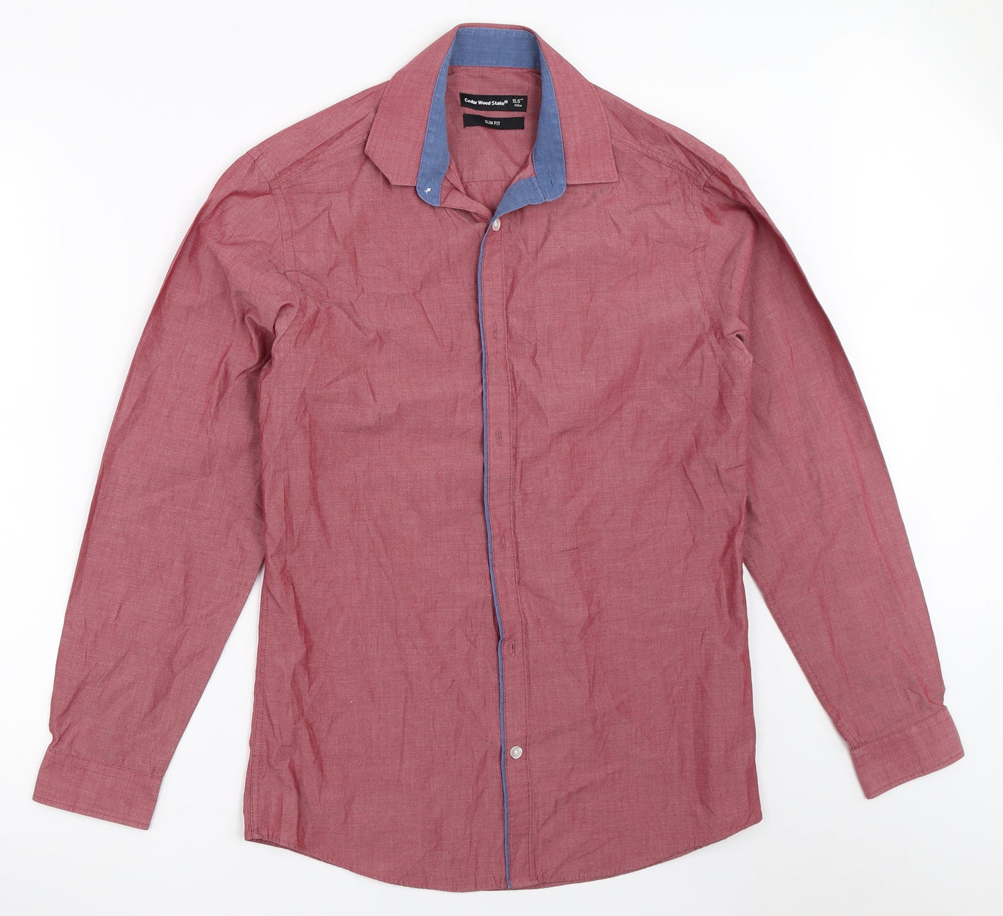 Cedar Wood State Mens Red    Button-Up Size 15.5