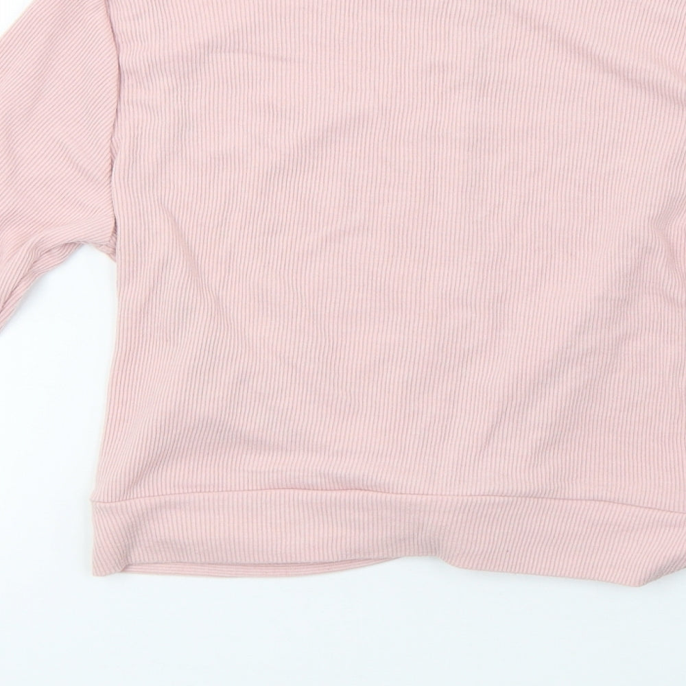 newlook Girls Pink  Knit Pullover Sweatshirt Size 14-15 Years  - cropped